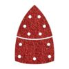 Hojas de lijar adhesivas de corindón perforadas triangular, grano 120, pack 10 uds