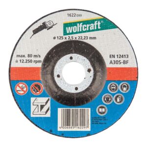 Disco corte abombado para metal ø125 x 2,5 x 22,23 mm