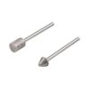 Muelas de diamante cono cilíndrico y puntiaguda, set 2 uds
