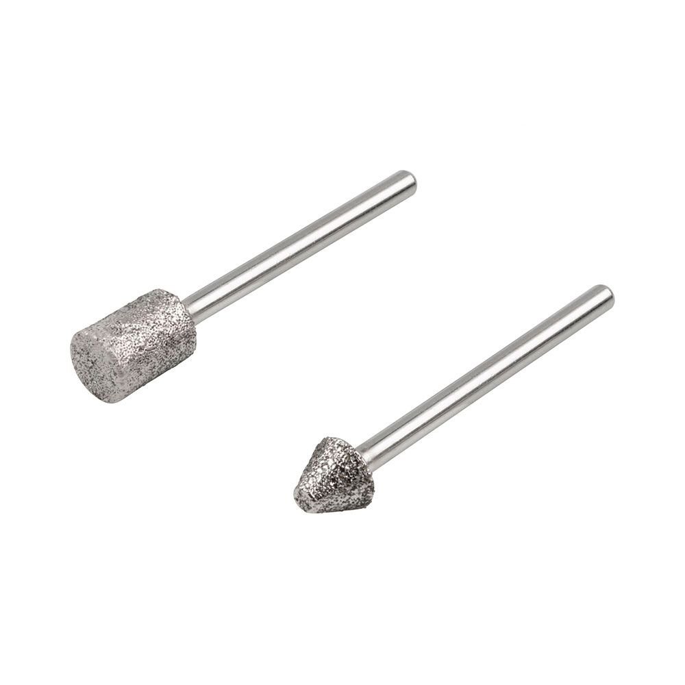 Muelas de diamante cono cilíndrico y puntiaguda, set 2 uds