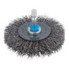 Cepillo de disco de alambre de acero vástago hexagonal ø75 x 10 mm