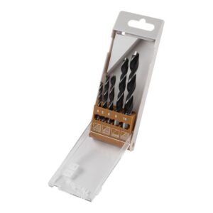 Brocas espiral para madera cv, juego de 5 piezas, ø4,00 - ø10,00 mm