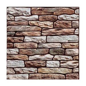 Sticker imitacion muro color marron 30 x 30 cm, pack 2 uds