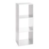 Estanteria madera para 3 cajas organizadoras blanco 100,5 x 34,4 x 32 cm