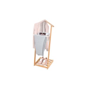 Galan de noche bambu con repisa para zapatos 43,5 x 34 x 102 cm