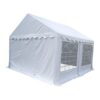 Carpa pabellón de jardín blanca, 21 personas, 5 x 4 x 2,85 m