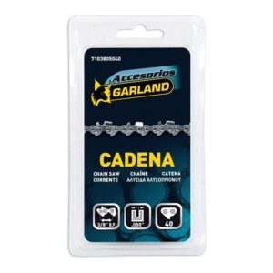 Cadena de motosierra para espada de 10 pulg / 25 cm, 40 eslabones, 3/8 pulg b.p., espesor 0,050 pulg / 1,3 mm