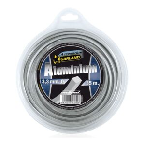 Hilo para desbrozadora aluminium, cuadrado, ø3,3 mm, dispensador 35 m
