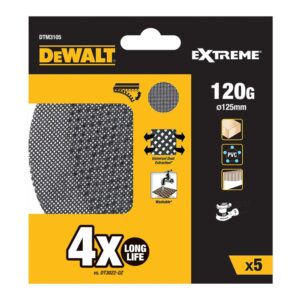 Lijas de malla para lijadoras orbitales ø125 mm, grano 120, pack de 5 uds