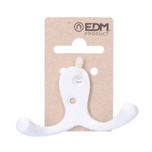 Colgador doble de aluminio blanco