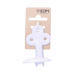 Colgador de zinc lacado blanco 7 x 7 cm