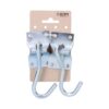 2 unid. placa con gancho colgador de hamaca 70x45mm cromo
