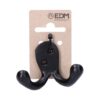 Colgador doble de forja negro 7,5 x 5 cm
