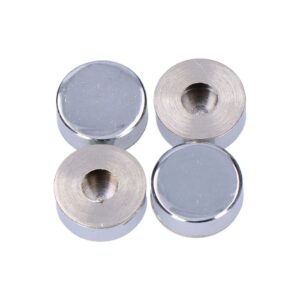 Embellecedor latón roscado liso 18 mm níquel, 4 uds