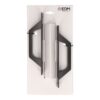 Asas placa recta 6804 aluminio negro