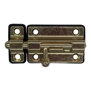 Pasador cerrojo base plástica 50 mm dorado