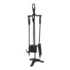 Juego de chimenea color negro 3 piezas 19 x 68,5 cm