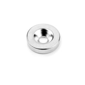 Imán neodimio aro avellanado im31 níquel 12 x 6 (ø8-4) mm