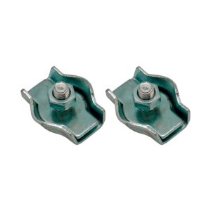 Sujetacable plano simple sjt03, 4 mm, galvanizado, blister 2 uds