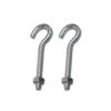 Hembrilla abierta con tuerca hm02, m6 x 50 mm, zincado, blister 2 uds