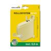 Recogedor exterior abatible giratorio 180° mini de cinta 5 m beige