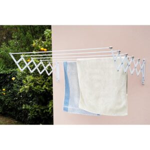 Tendedero acero epoxi blanco, tendido 80 cm