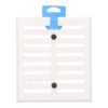 Rejilla regulable. aluminio 0.8 blanco 170x190mm