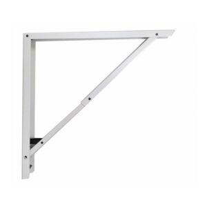 Escuadra de acero plegable abat-plan blanco 40 x 40 cm