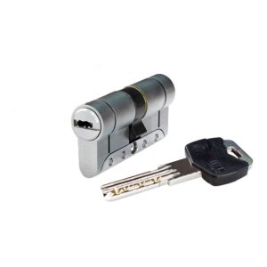 Cilindro iridium m irm3535n. níquel 70mm (35+35mm) leva larga 15mm. con 5 llaves de seguridad. ifam
