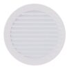 Rejilla ventilación redonda empotrable con mosquitera ø120mm abs blanca