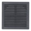 Rejilla ventilación cuadrada empotrable ajustable ø 80-150 con mosquitera 170x170x11,5mm abs gris