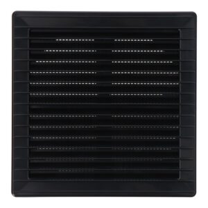 Rejilla ventilación cuadrada empotrable ajustable ø 80-150 con mosquitera 170x170x11,5mm abs gris antracita