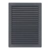 Rejilla ventilacíón rectangular empotrable con mosquitera abs 135x205mm gris