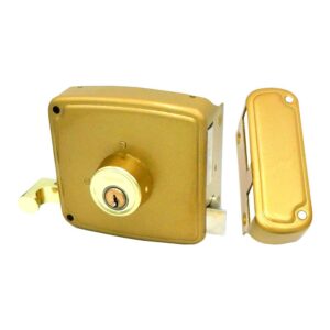 Cerradura sobreponer crs02 izquierda 50 x 100 mm pintado oro