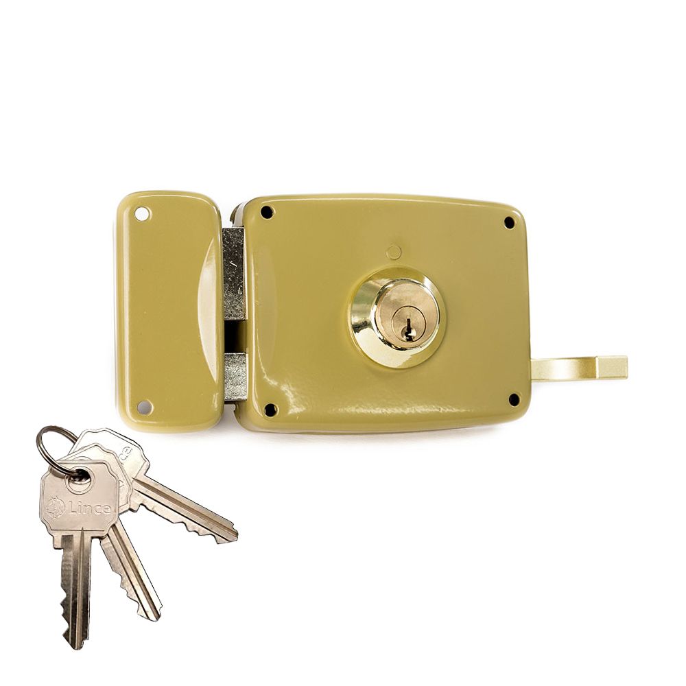 Cerradura sobreponer con cilindro 5125a entrada 80mm. mano izquierda 95125ahe08i lince