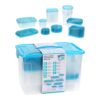 Cajas de almacenaje con tapa, 100 piezas