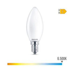 Bombilla vela led e14 6,5 w 806 lm 6500 k luz fria ø3,5 x 9,7 cm
