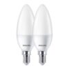 Bombilla vela led e14, 7w, 806 lm, 2700 k, luz cálida, 2 uds