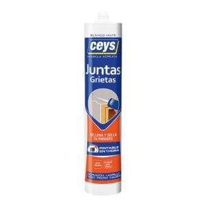 Masilla acrílica para juntas grietas interior blanco interior cartucho 280 ml