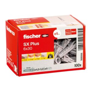 Taco sx plus ø6 x 30 mm, caja 100 uds