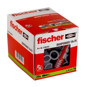 Taco duopower ø14 x 70 mm, caja 20 uds