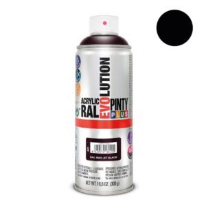 Pintura acrílica spray evolution 520 cc ral 9005 negro intenso