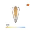 Bombilla ovoide con filamento de led, cristal vintage e27 6 w 560 lm 2000 k luz calida ø6,4 x 14,2 cm
