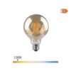 Bombilla de globo con filamento de led, cristal vintage e27 8 w 720 lm 2000 k luz calida ø9,5 x 14 cm