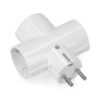 Clavija triple de baquelita tipo f t/tl 16a 250v blanca (envasada)