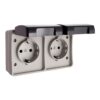 Base doble t/tl estanca 16 a 250 v ip44
