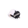 Clavija 2p+t, 16a 250v~, salida 90°, blanca (retractilada)